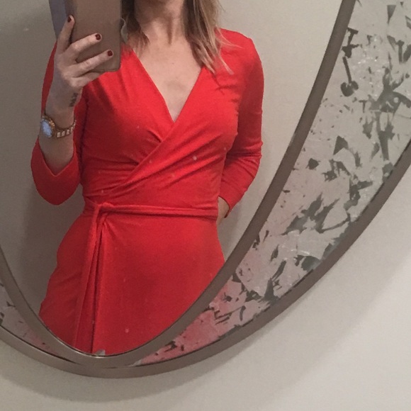 diane von furstenberg red wrap dress
